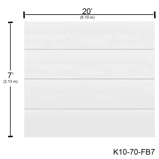 [K10-70-FB7] Puerta Ascendente Insulada 20' X 7' Flush Bca. MD-RP