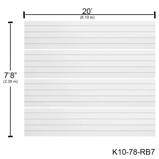[K10-78-RB7] Puerta Ascendente Insulada 20' X 7'8' Rayas Bca. MD-RP