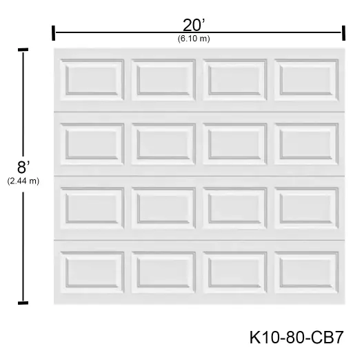 [K10-80-CB7] Puerta Ascendente Insulada 20' X 8' CC Bca. MD-PA