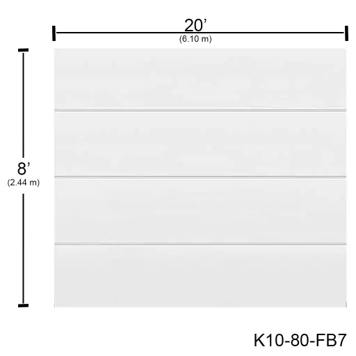 [K10-80-FB7] Puerta Ascendente Insulada 20' X 8' Flush Bca. MD-RP