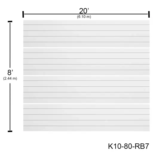 [K10-80-RB7] Puerta Ascendente Insulada 20' X 8' Rayas Bca. MD-PA
