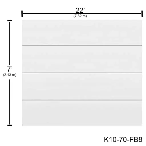 [K10-70-FB8] Puerta Ascendente Insulada 22' X 7' Flush Bca. MD-RP