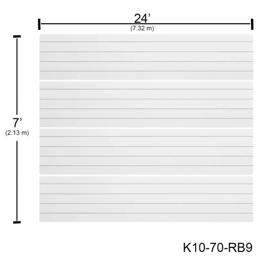 [K10-70-RB9] Puerta Ascendente Insulada 24' X 7' Rayas Bca. MD-RP