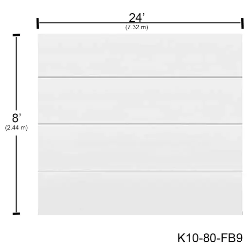 [K10-80-FB9] Puerta Ascendente Insulada 24' X 8' Flush Bca. MD-RP