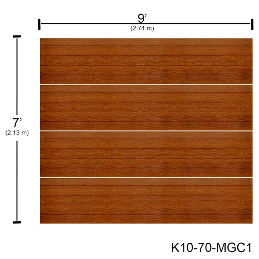 [K10-70-MGC1] Puerta Ascendente Insulada 9' X 7' Madera Grofado Roble claro (rayas) MD-RP