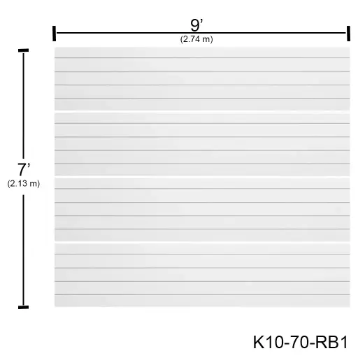 [K10-70-RB1] Puerta Ascendente Insulada 9' X 7' Rayas Bca. MD-RP