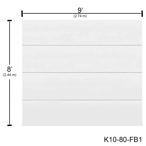 [K10-80-FB1] Puerta Ascendente Insulada 9' X 8' Flush Bca. MD-RP