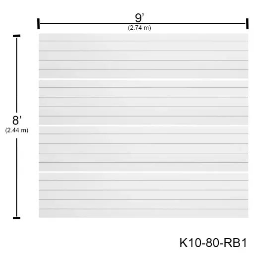 [K10-80-RB1] Puerta Ascendente Insulada 9' X 8' Rayas Bca. MD-RP
