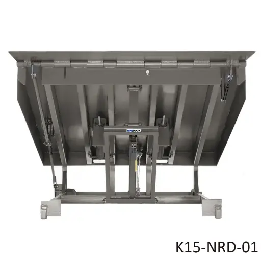 [K15-NRD-01] Rampa Niveladora NORDOCK para anden de carga operación mecánica 6´x 8´con capacidad de carga 30,000, Incluye bumper laminado
