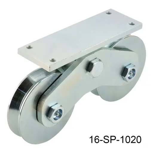 [16-SP-1020] Rueda con base doble para 1700kg "V" 160mm Europea