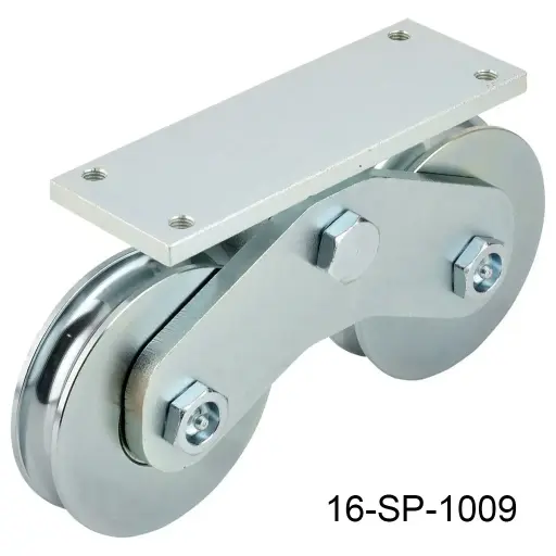 [16-SP-1009] Rueda con base doble para 1900kg "U" 200mm Europea