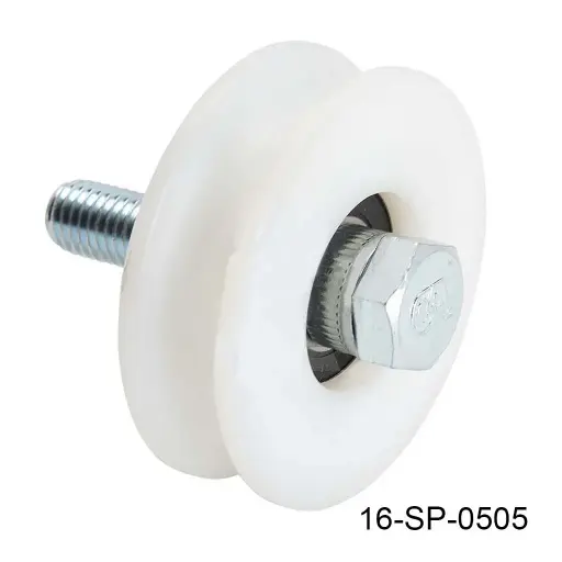 [16-SP-0505] Rueda sin base para 100kg "U" 100mm Europea. (Balero cubierto de Nylamid para reducir ruido)