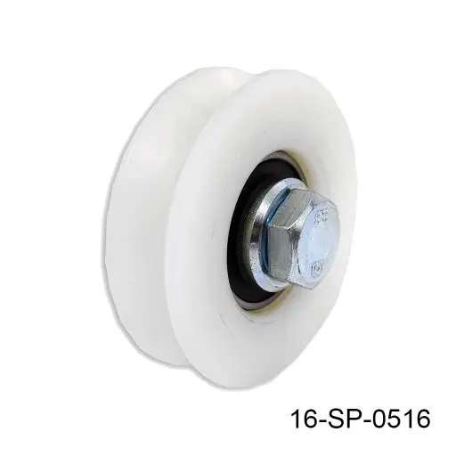 [16-SP-0516] Rueda sin base para 60kg "V" 50mm Europea. (Balero cubierto de Nylamid para reducir ruido)