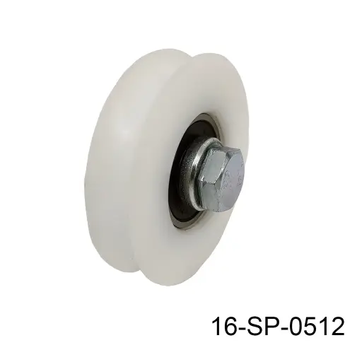 [16-SP-0512] Rueda sin base para 70kg "U" 60mm Europea. (Balero cubierto de Nylamid para reducir ruido)