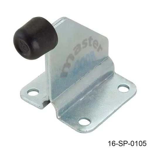 [16-SP-0105] Tope de piso con Base, 50x91mm, Ø35mm, 8mm exp. M-383. Tiene una media luna en la parte inferior.