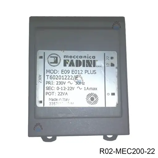 [R02-MEC200-22] Transformador 230V / 22V para Tarjeta Elpro 10