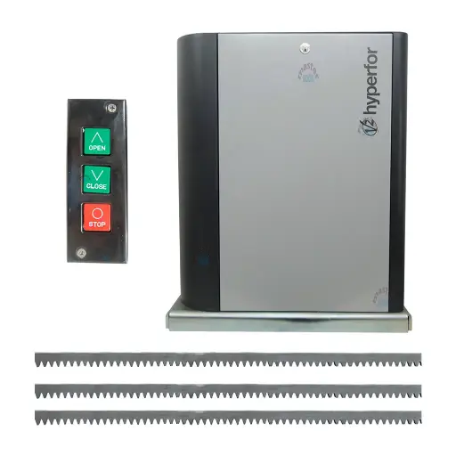 [K02-V2-03] Kit Cremallera HYPERFOR-4000-I, 220volt, 2F Inverter 3F, de salida, capacidad de arrastre 4000kg, Incluye 6m de cremallera y Botonera PBS