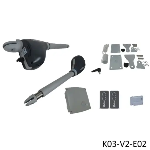 [K03-V2-E02] Kit Pistones Calypso 500, 2 hojas 120 Volt, para 3.00m ancho y 400 kilos