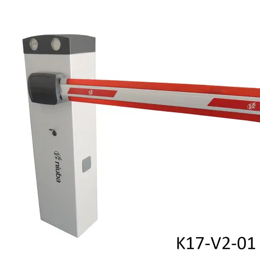 [K17-V2-01] Kit Barrera NIUBA 24VDC/120V, Pluma de 4.0m, Tapa superior y Pluma con Luz LED