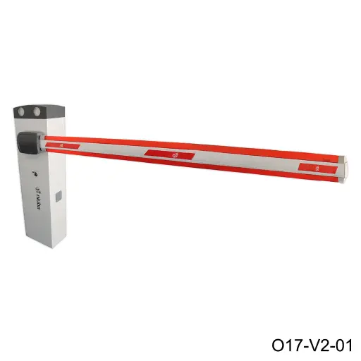 [O17-V2-01] Barrera Niuba 4.0m, 24VDC/120V, tapa con luces led incorporada