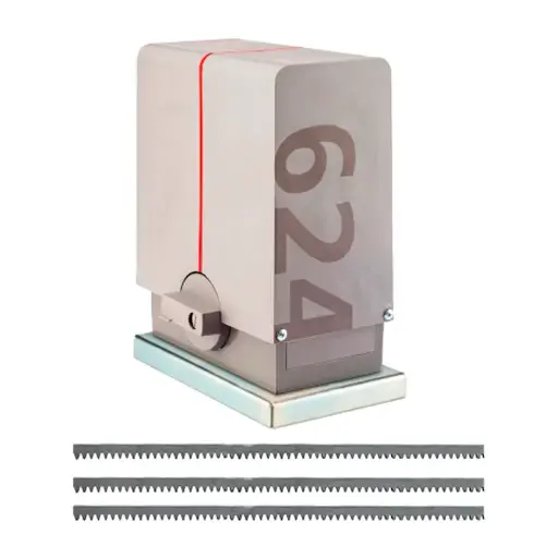 [K02-ER-02] Kit cremallera LINCE 600KG, 120volt / 24VCD. Incluye 6m de cremallera y Batería de Respaldo