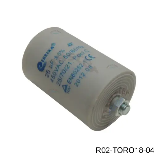 [R02-TORO18-04] Capacitor 25mf para operador TORO 1800 (arrastre1800kg)