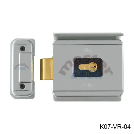 [K07-VR-04] Kit Chapa Electrica Horizontal Viro V90, 12vcd, para Puerta que abate hacia Afuera con cilindro