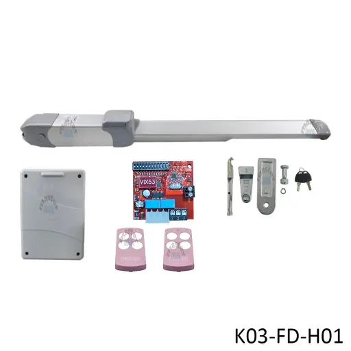 [K03-FD-H01] Kit Pistones HINDI EVO-800, 280mm, 120V, Peso max. 400K, Ancho max. 2.8m, 1-hoja...Incluye Receptor y 2 Control.