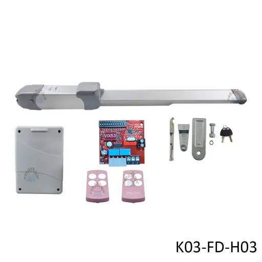 [K03-FD-H03] Kit Pistones HINDI EVO-800, 400mm, 120V, Peso max. 550K, Ancho max. 4.0m, 1-hoja...Incluye Receptor y 2 Control.