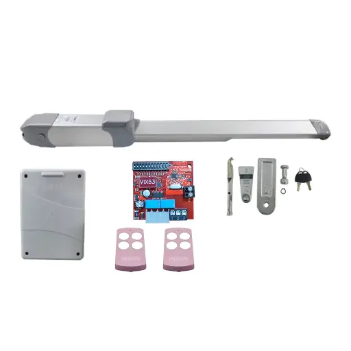 [K03-FD-H03] Kit Pistones HINDI EVO-800, 400mm, 120V, Peso max. 550K, Ancho max. 4.0m, 1-hoja...Incluye Receptor y 2 Control.
