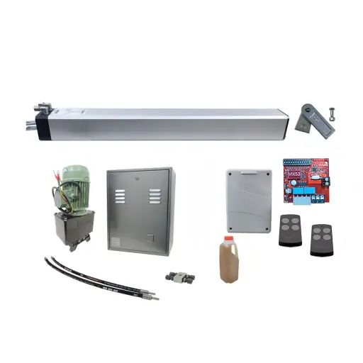 [K03-FD-H05] Kit Pistones MEC-800, 280mm, 220V-2F, Peso max. 400K, Ancho max. 3.0m, 1-hoja...Incluye Receptor y 2 Control.