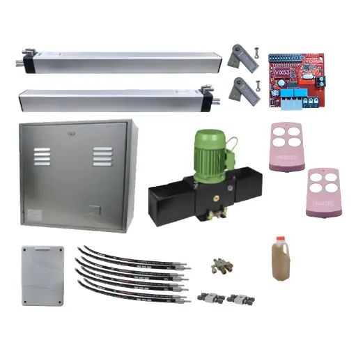[K03-FD-H11] Kit Pistones MEC-800, 400mm, Doble Piston, 220V-2F, Peso max. 1200K, Ancho max. 5.0m, 1-hoja...Incluye Receptor y 2 Control.