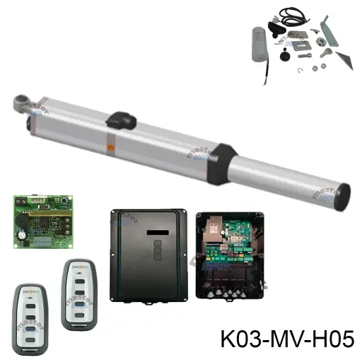 [K03-MV-H05] Kit Pistones Hydro-360PLUS BAC Rápido BL 127v, para 1 hoja, con valv. desaceleración mecánica al cierre y apertura, peso máx. 600kg, ancho máx. 4.5m.