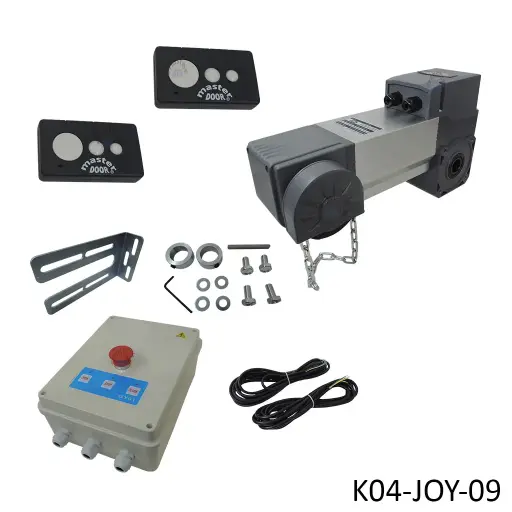 [K04-JOY-09] Kit Operador ID-100DC, 220V, se coloca directo a la flecha, para cualquier puerta ascendente Standard, Vertical, Hi. Incluye 2 Controles