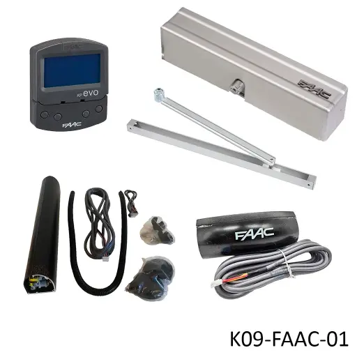 [K09-FAAC-01] Kit Cabezal 950N2 para Puerta Abatible que abate hacia afuera Incluye: Caja del Cabezal, Brazo Empujador