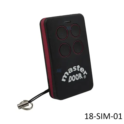 [18-SIM-01] Control Remoto MD, tipo Europeo, para Op. CM180/260 y otros, F-433, color negro 4-T.