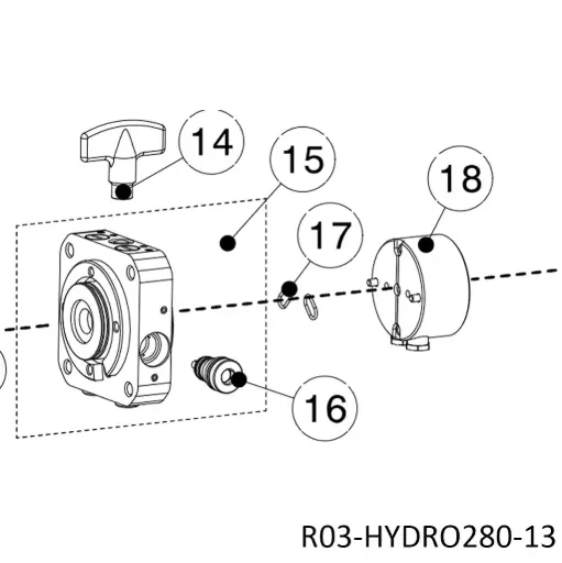 [R03-HYDRO280-13] TORICA/Orin de 1.5X11.5 para piston Hydro-280/360/360Plus. #17,#23