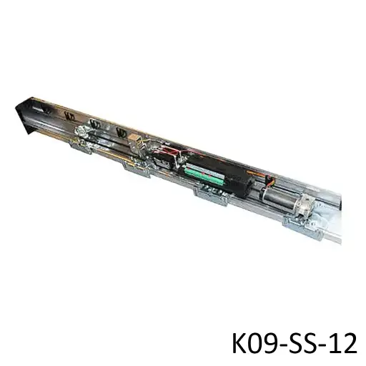 [K09-SS-12] Kit Cabezal Europeo Dual Core LH-100 para 6.80m, para 2 hojas corredizas de Vidrio, Perfil Arriba, Perfil abajo + guia inferior.