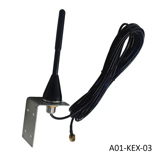 [A01-KEX-03] Antena con su base altura 11cm, con 5m cable, para Bornes, para receptor 433/868 y otros